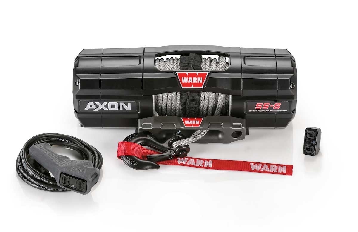 Warn AXON 55-S ATV Winch - 15m Synthetic Rope