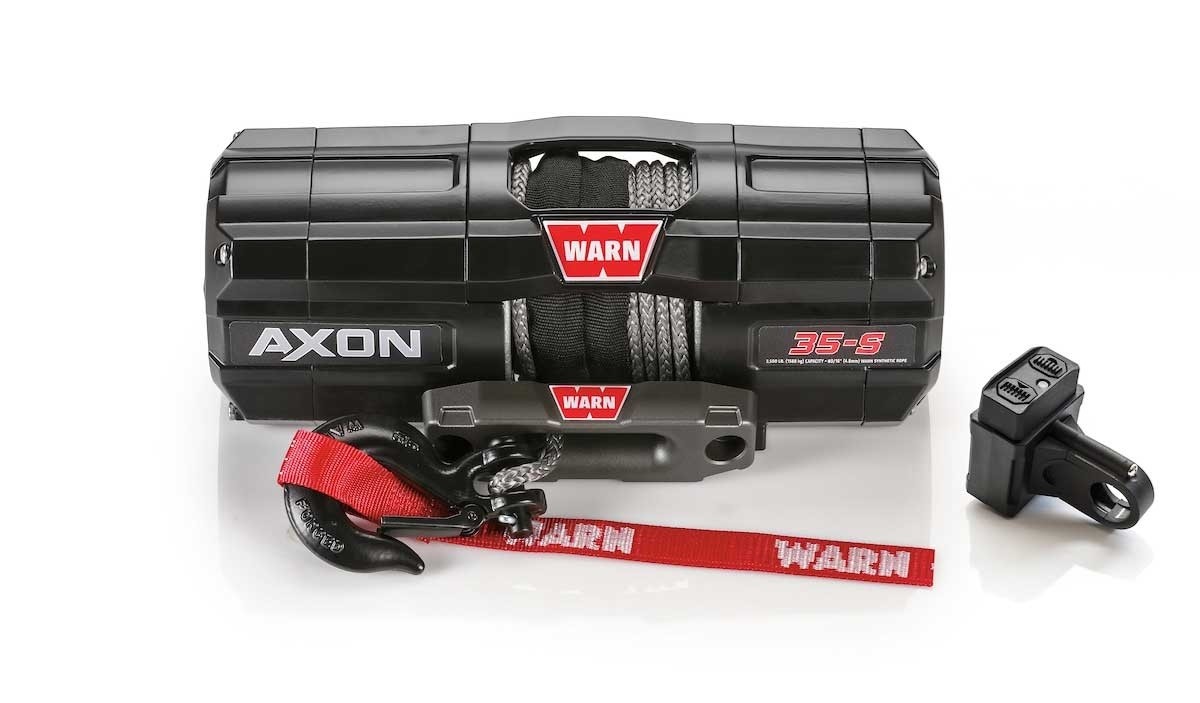 Warn AXON 35-S ATV Winch - 15m Synthetic Rope
