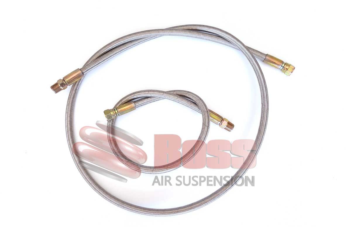 Stainless braided compressor hose 3/8 bore - light weight 700 & 1500mm lengths