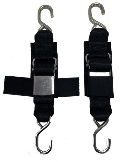 Just Straps Transom over lever with pad - stainless 500mmx600mm [pair]
