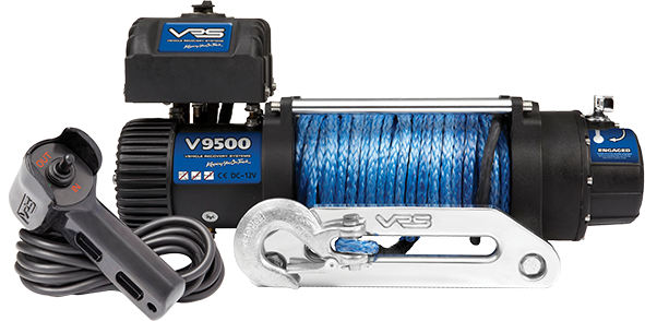 VRS V9500 winch with synthetic rope