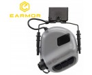 Earmor Premium Electronic Earmuffs M31 - Cadet Grey